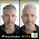 mens hairstyle before and after with hair putty