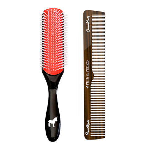 Classic Cushion Hair Brush & Comb Set