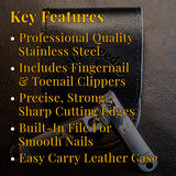 fingernail toenail clipper set key features