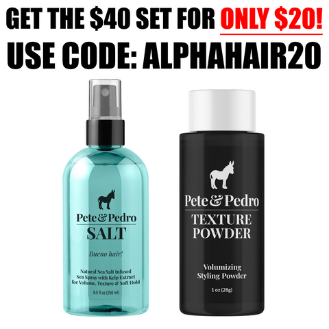Two hair care products with promotional text for a discount offer.
