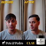 mens hairstyle before and after with hair clay