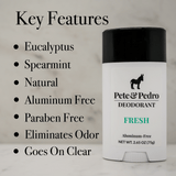Fresh Natural Aluminum Free Deodorant Key Features