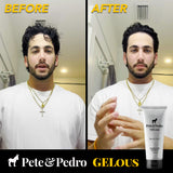 mens hairstyle before and after with hair gel