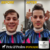 mens hairstyle before and after with pomade