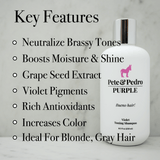 Platinum Toning Purple Blonde Color Treated Shampoo benefits