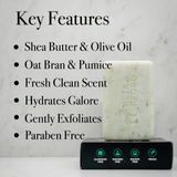 Natural Hydrating Exfoliating Bar Soap Key Features