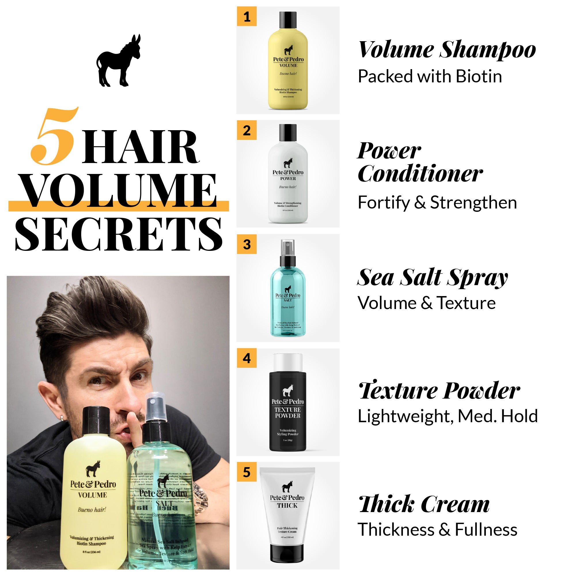 Texture & Volume Styling Powder For Men's Hair | Medium Hold, Low Shine