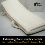 exfoliating back scrubbing loofah