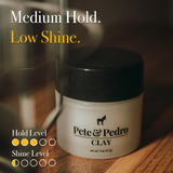mens hairstyling clay hold and shine