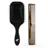 paddle brush comb combo