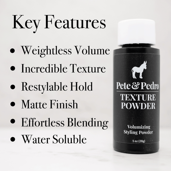 Texture & Volume Styling Powder For Men's Hair | Medium Hold, Low Shine